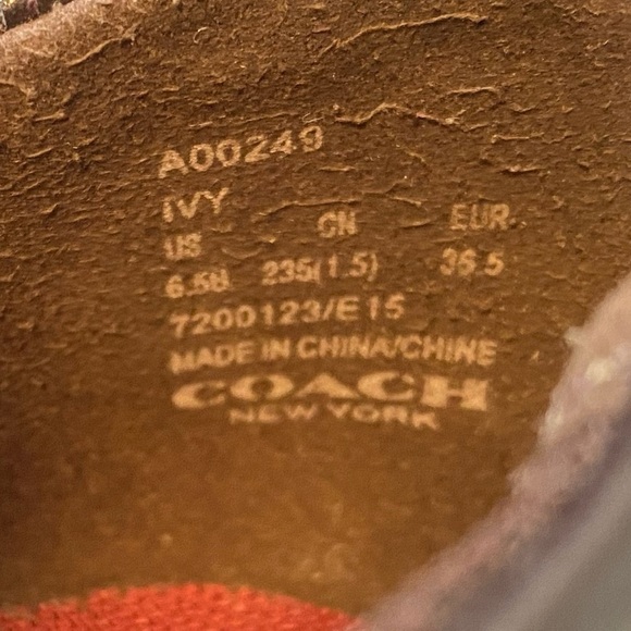 Coach Ivy Sz 6.5 Leather & Suede Fashion Sneakers - Picture 13 of 13